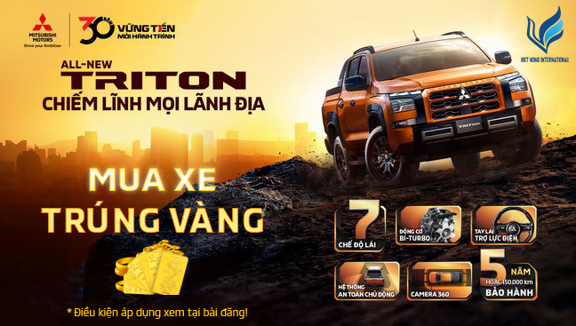 TẶNG NGAY 01 CHỈ VÀNG 9999 KHI KHÁCH HÀNG MUA ALL NEW TRITON